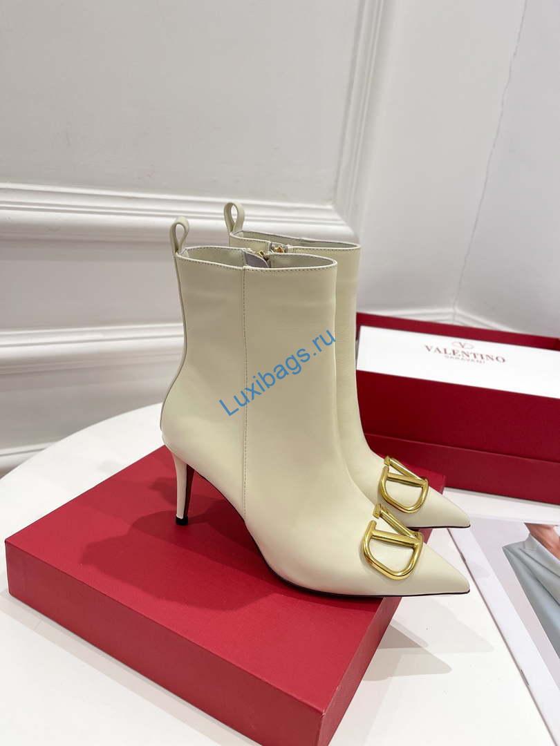 Valentino Women's Shoes Vlogo Signature Short Boot 153667 | valentino womens shoes roman stud short boot 153667 006