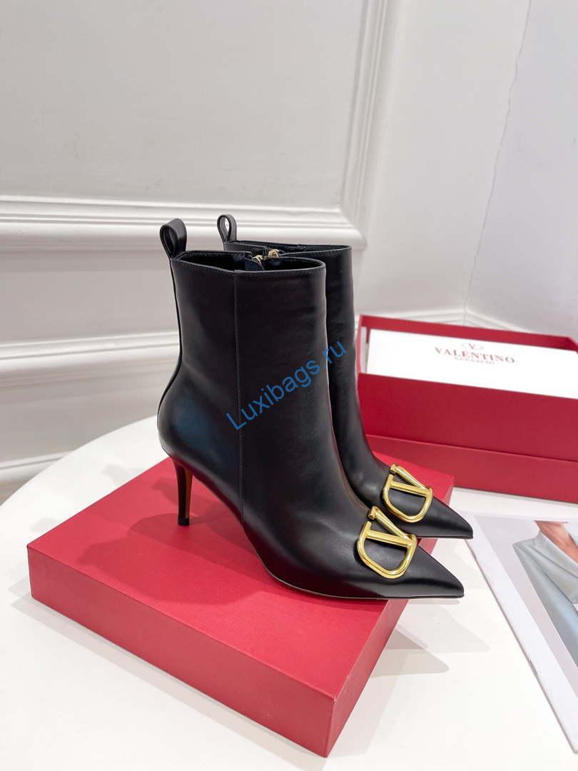 Valentino Women's Shoes Vlogo Signature Short Boot 153670 | valentino womens shoes roman stud short boot 153670 005