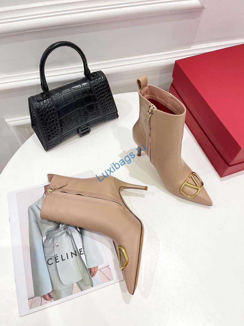 Valentino Women's Shoes Vlogo Signature Short Boot 153661 | valentino womens shoes vlogo signature short boot 153661 003