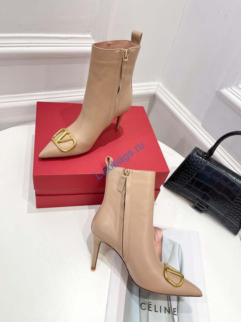 Valentino Women's Shoes Vlogo Signature Short Boot 153661 | valentino womens shoes vlogo signature short boot 153661 007