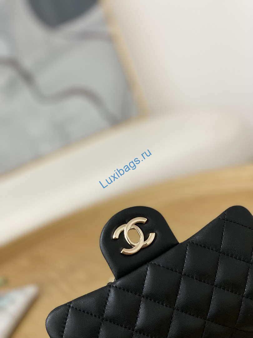 Chanel A35200 Mini Flap Bag 18cm Lambskin Black 1115 With Ball | chanel a35200 mini flap bag 18cm lambskin black 1116 with ball 013