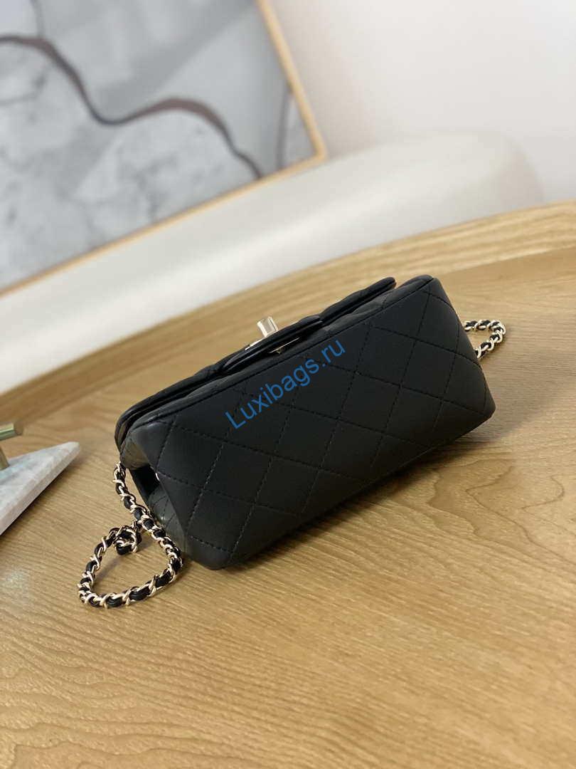 Chanel A35200 Mini Flap Bag 18cm Lambskin Black 1115 With Ball | chanel a35200 mini flap bag 18cm lambskin black 1116 with ball 016