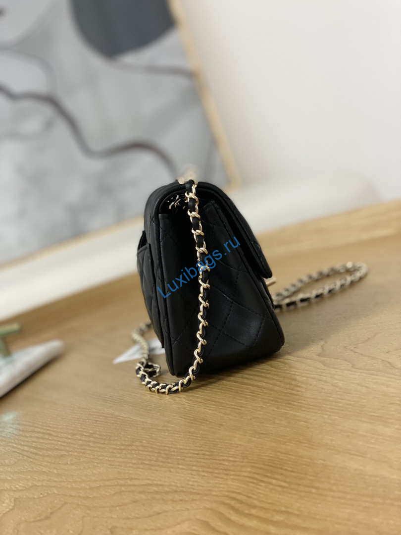 Chanel A35200 Mini Flap Bag 18cm Lambskin Black 1115 With Ball | chanel a35200 mini flap bag 18cm lambskin black 1116 with ball 017