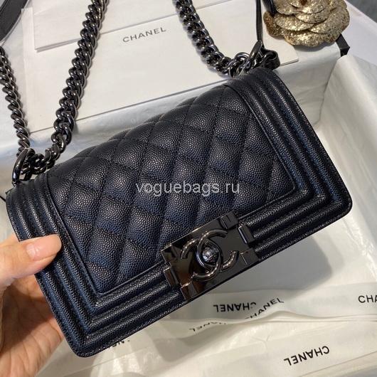 Chanel A67086 Boy Bag Chanel Flap Shoulder bag Black Calfskin Black | chanel a67086 boy bag chanel flap shoulder bag black caviar silver 2