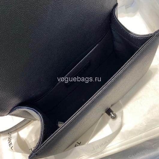 Chanel A67086 Boy Bag Chanel Flap Shoulder bag Black Calfskin Black | chanel a67086 boy bag chanel flap shoulder bag black caviar silver 8