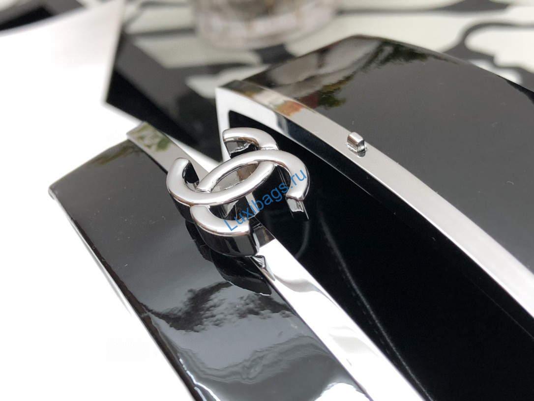 Chanel AP2398 Small Vanity Case Acrylic Black Silver | chanel ap2398 small vanity case acrylic black silver 0003