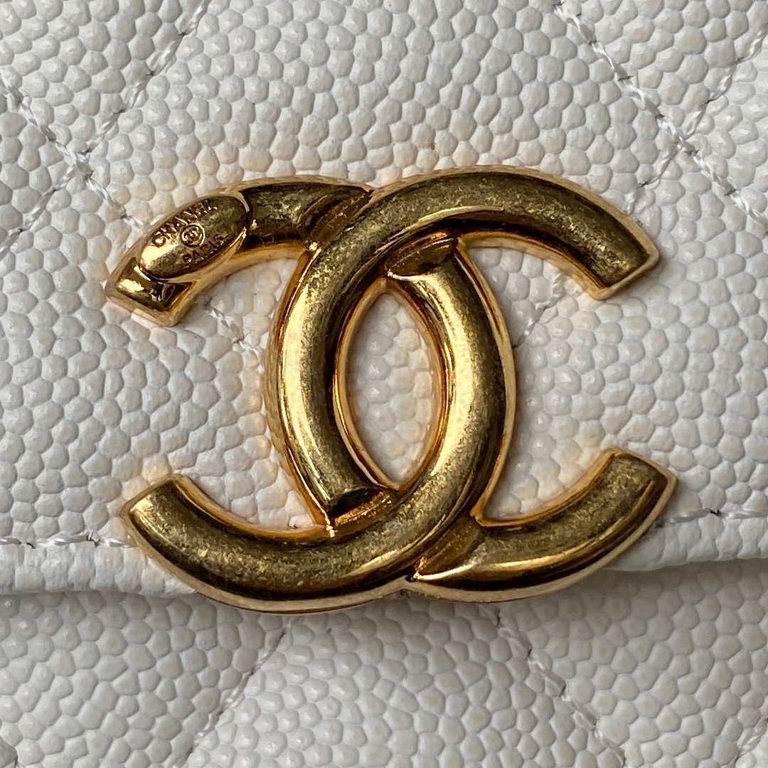 Chanel AP3021 Mini Flap Bag WOC Calfskin Phone bag White | chanel ap3021 mini flap bag woc calfskin phone bag white 003