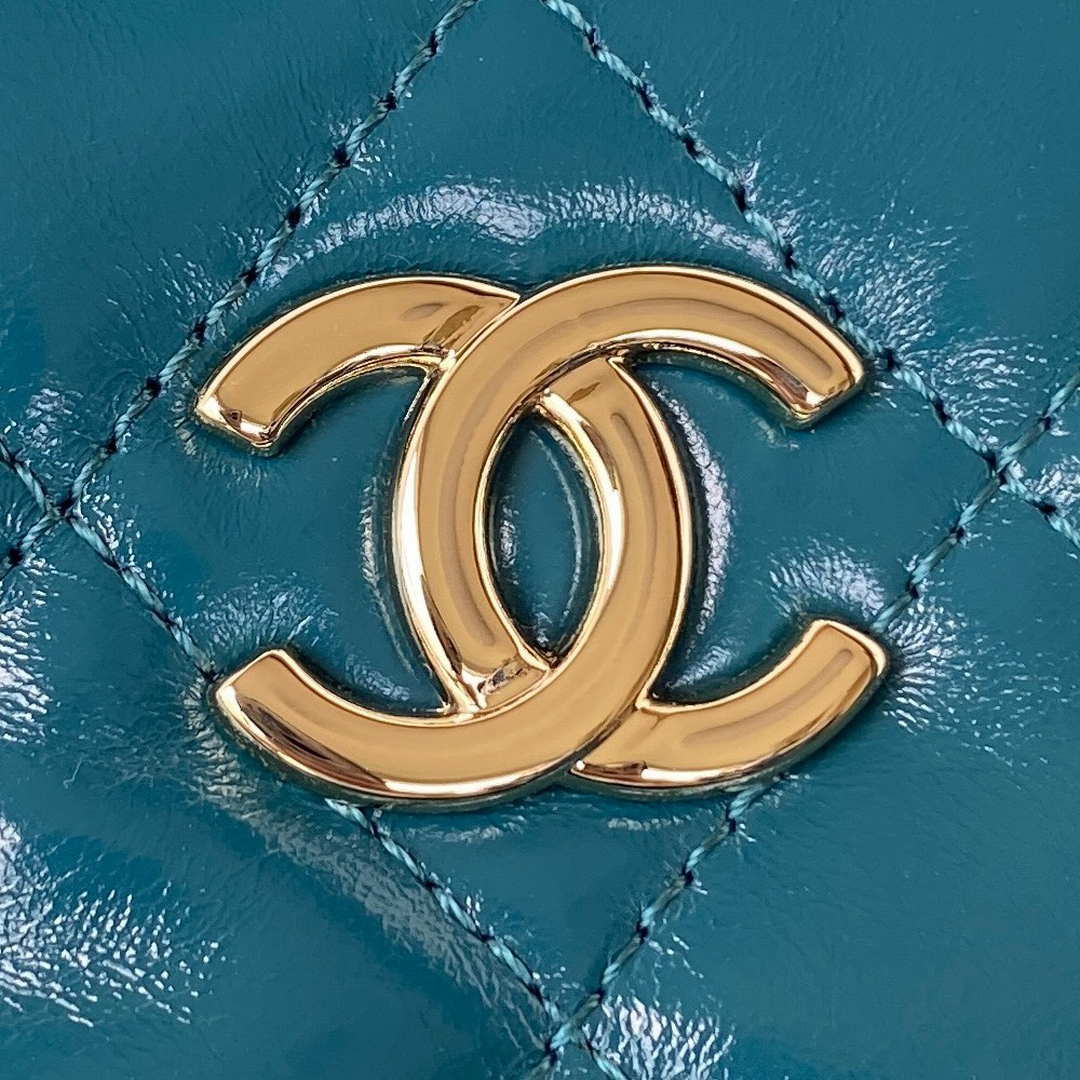Chanel AS3332 Backpack Shiny Calfskin Bag Blue | chanel as3332 backpack shiny calfskin bag blue 003