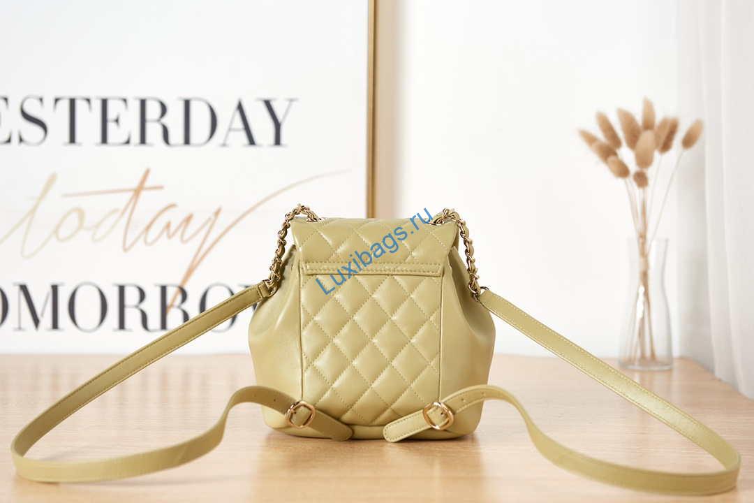 Chanel Backpack Duma Yellow Lambskin CC AS2908 Gold | chanel backpack duma yellow lambskin cc as2908 gold 004