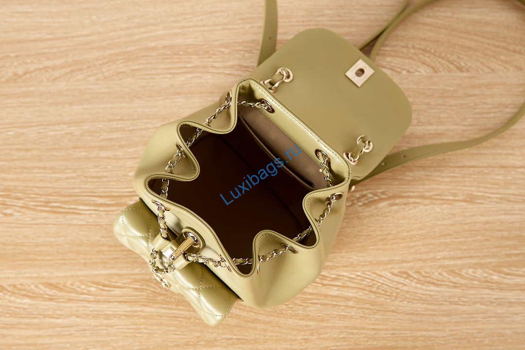 Chanel Backpack Duma Yellow Lambskin CC AS2908 Gold | chanel backpack duma yellow lambskin cc as2908 gold 007