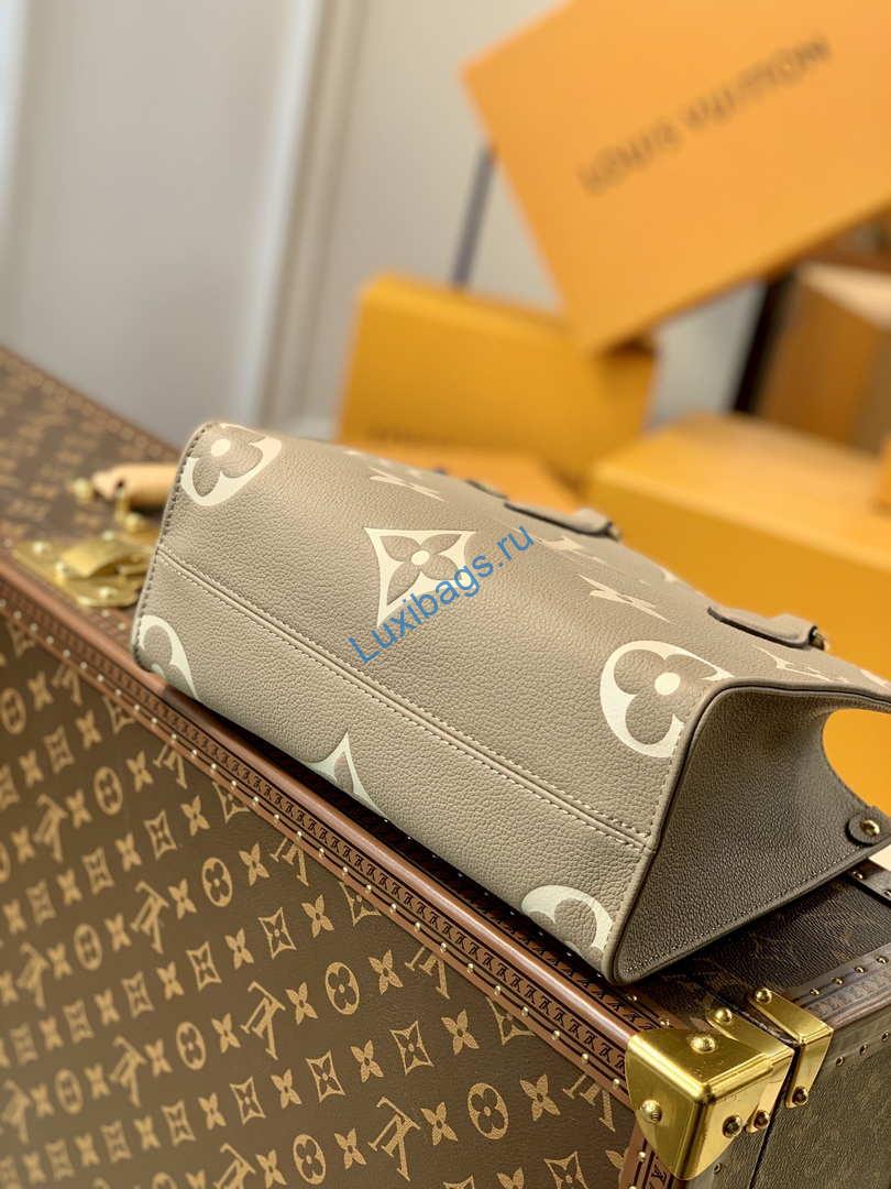 LV M45779 Louis Vuitton Onthego Pm Bag leather Gray | lv m45779 louis vuitton onthego pm bag leather gray 003