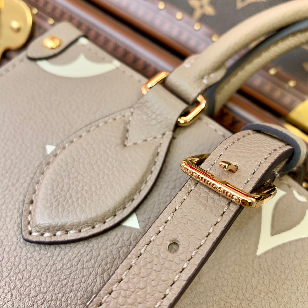 LV M45779 Louis Vuitton Onthego Pm Bag leather Gray | lv m45779 louis vuitton onthego pm bag leather gray 005