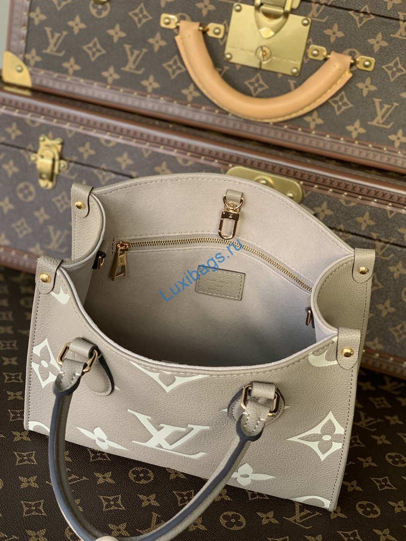 LV M45779 Louis Vuitton Onthego Pm Bag leather Gray | lv m45779 louis vuitton onthego pm bag leather gray 008