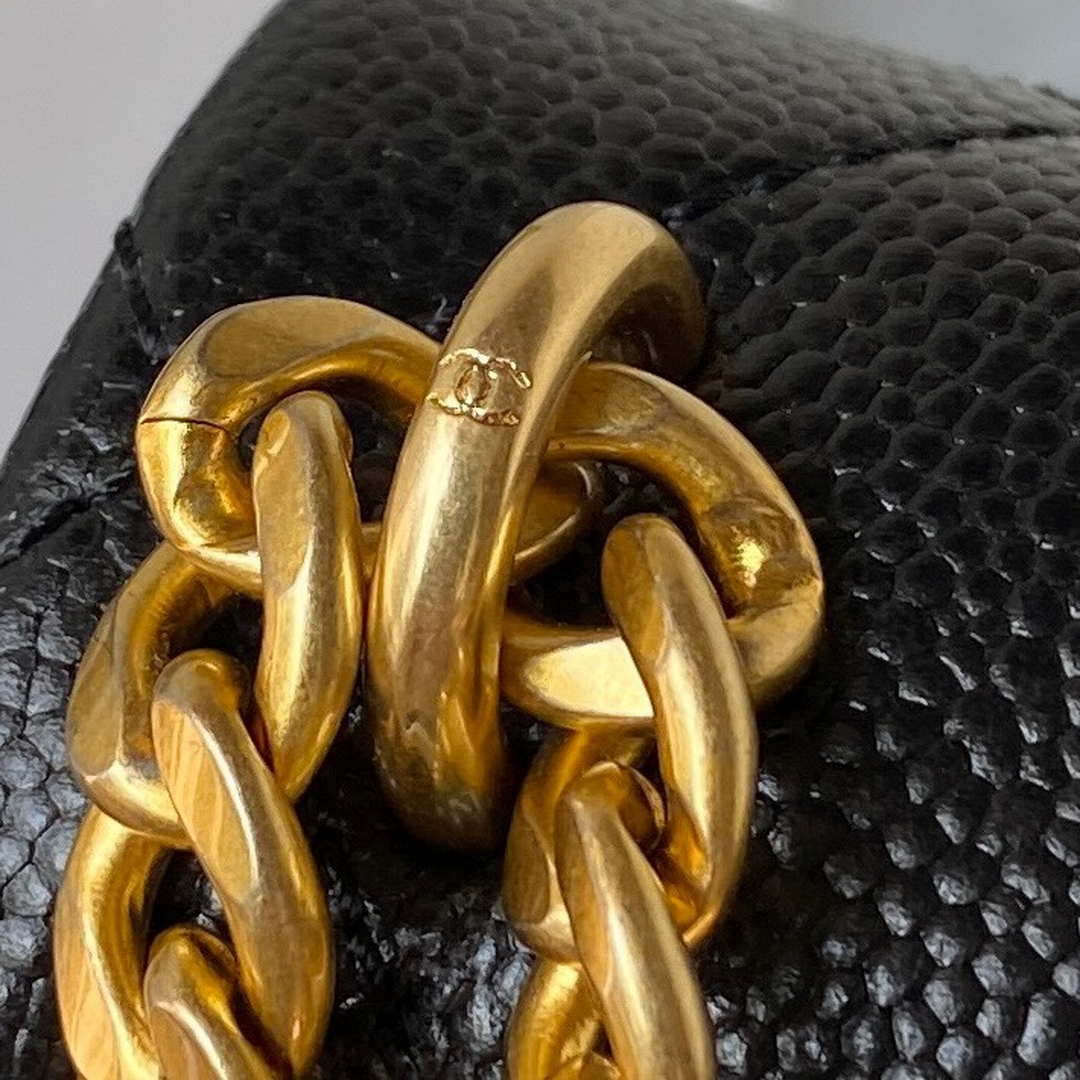 Chanel AS3828 Mini Flap Chain Bag Black Calfskin Gold | chanel as3828 mini flap chain bag black calfskin gold 006