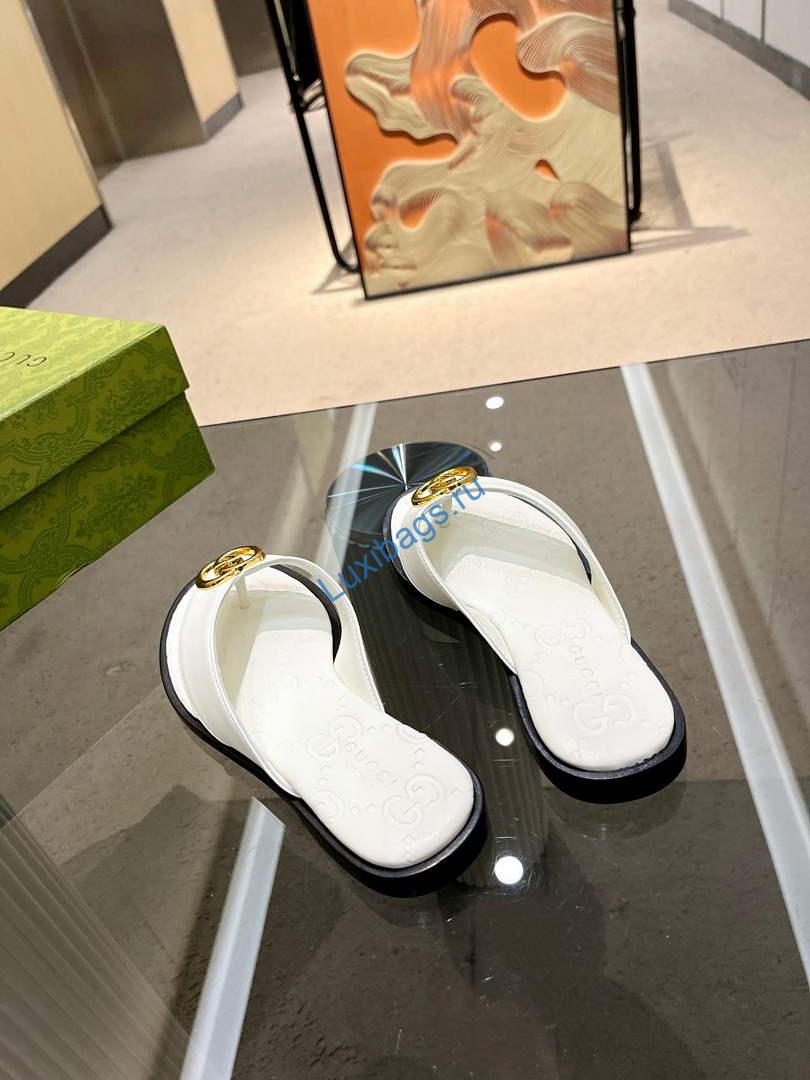 Gucci 695203 Men Women's Flip Flops Sandal G56252 | gucci 695203 men womens flip flops sandal g56252 8