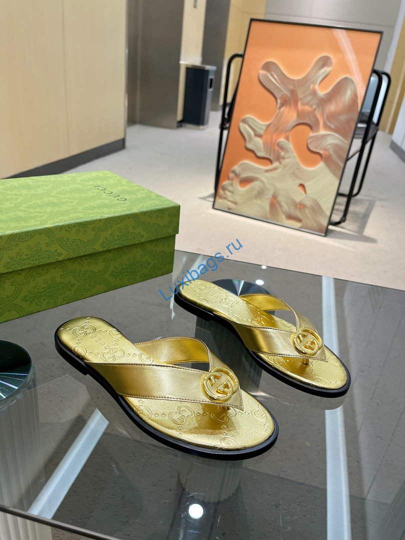 Gucci 695203 Men Women's Flip Flops Sandal G56254 | gucci 695203 men womens flip flops sandal g56254 9