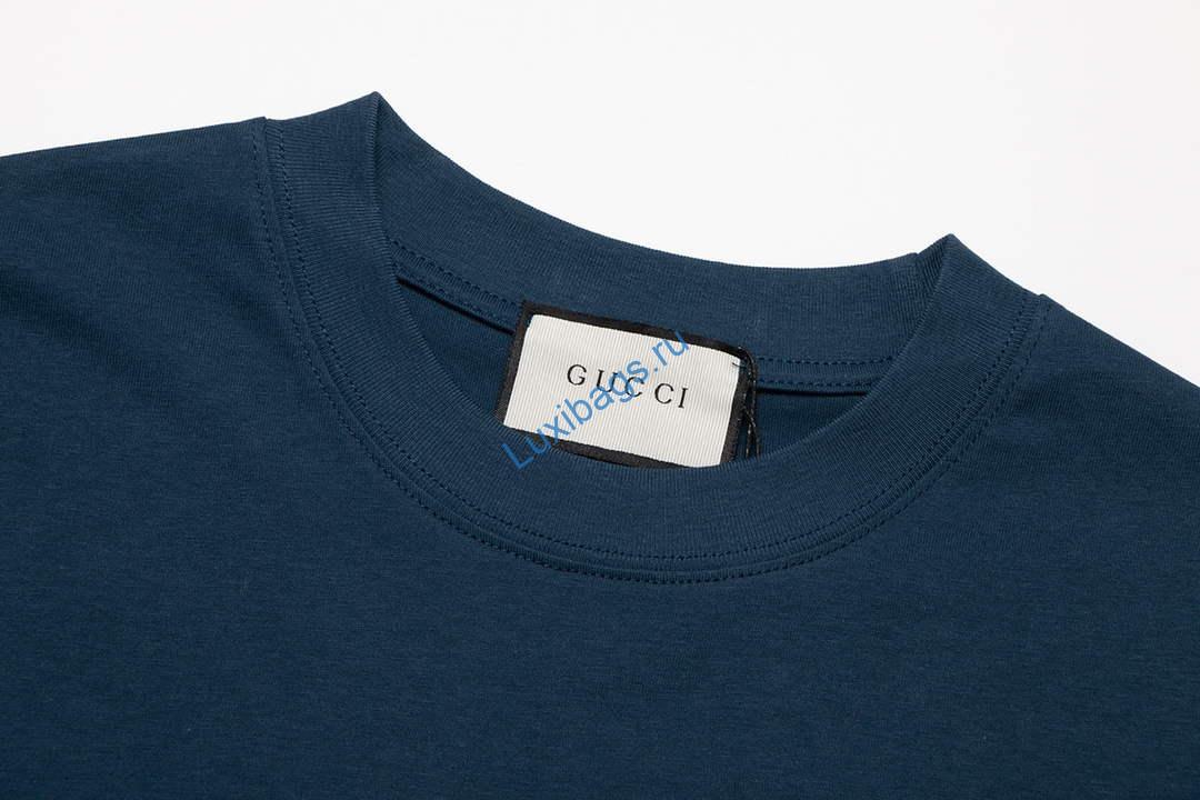 Gucci 717422 Logo print cotton jersey Men Women's T-shirt G38663 | gucci 717422 logo print cotton jersey men womens t shirt 6