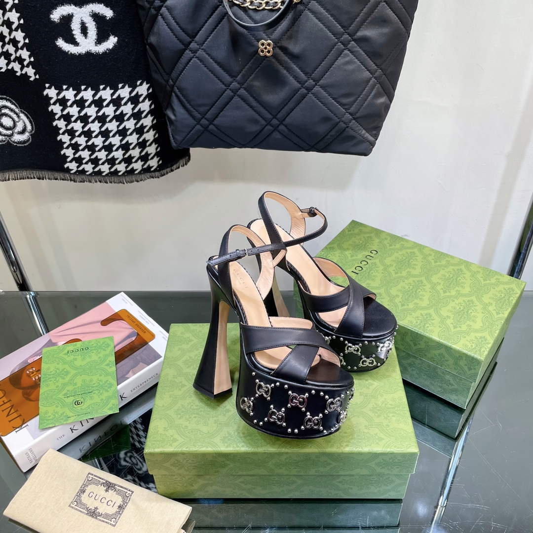 Gucci 719843 Women's Lnterlocking G Studs Sandal G56231 | gucci 719843 womens lnterlocking g studs sandal 19 8b38f28e 9987 42ff 9da0 ad28b329938d