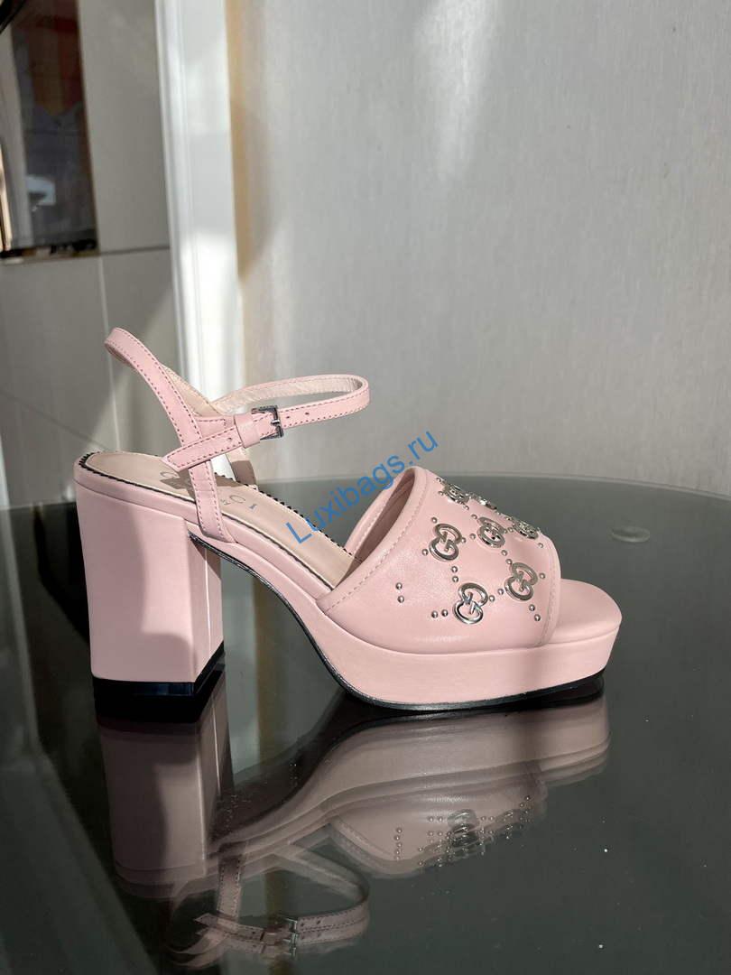 Gucci 719844 Women's Lnterlocking G Studs Sandal G56236 | gucci 719843 womens lnterlocking g studs sandal g56236 4