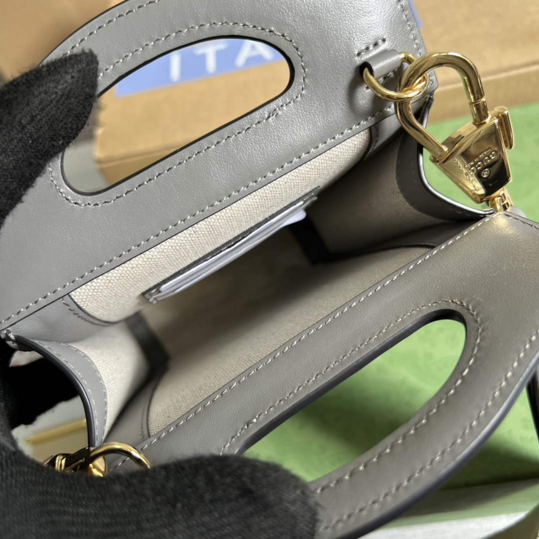 Gucci 723776 GG Matelassé Top Handle Mini Bag Grey | gucci 723776 gg matelasse top handle mini bag grey 9