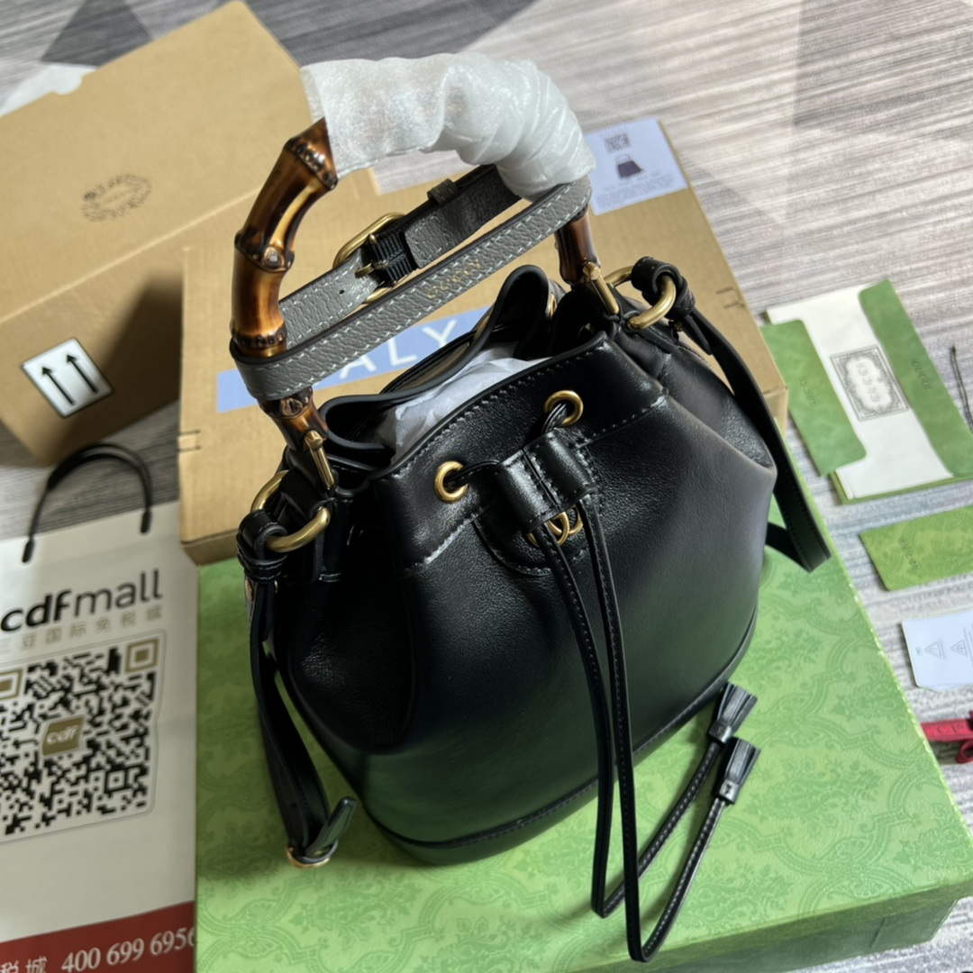 Gucci 724652 Diana Small Bucket Bag Black | gucci 724652 diana small bucket bag black 7