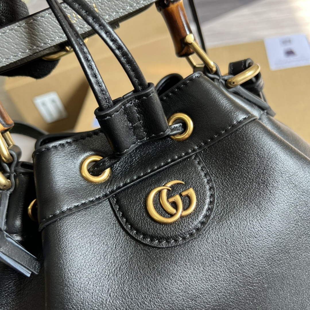 Gucci 724652 Diana Small Bucket Bag Black | gucci 724652 diana small bucket bag black 9