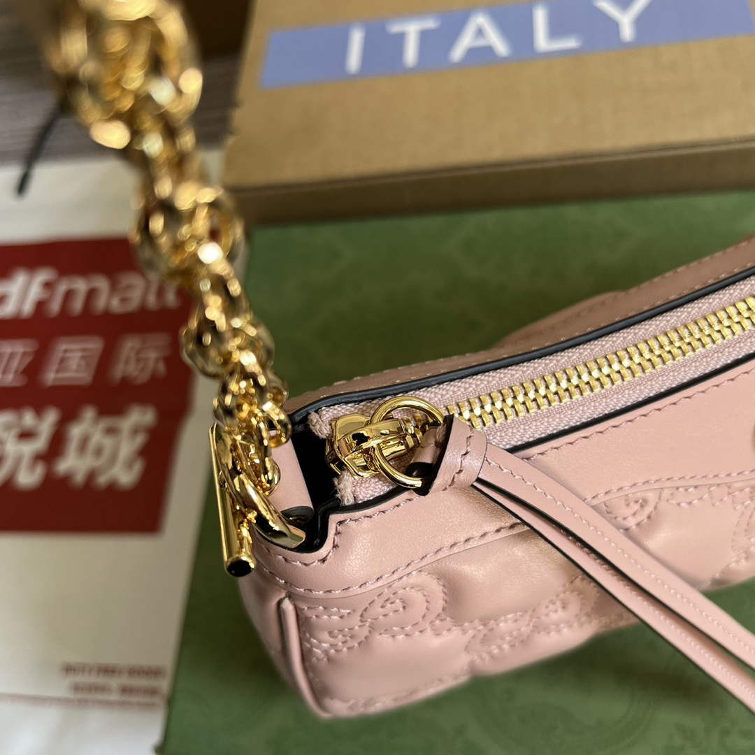 Gucci 735049 GG Matelassé Handbag Pink | gucci 735049 gg matelasse handbag pink 4