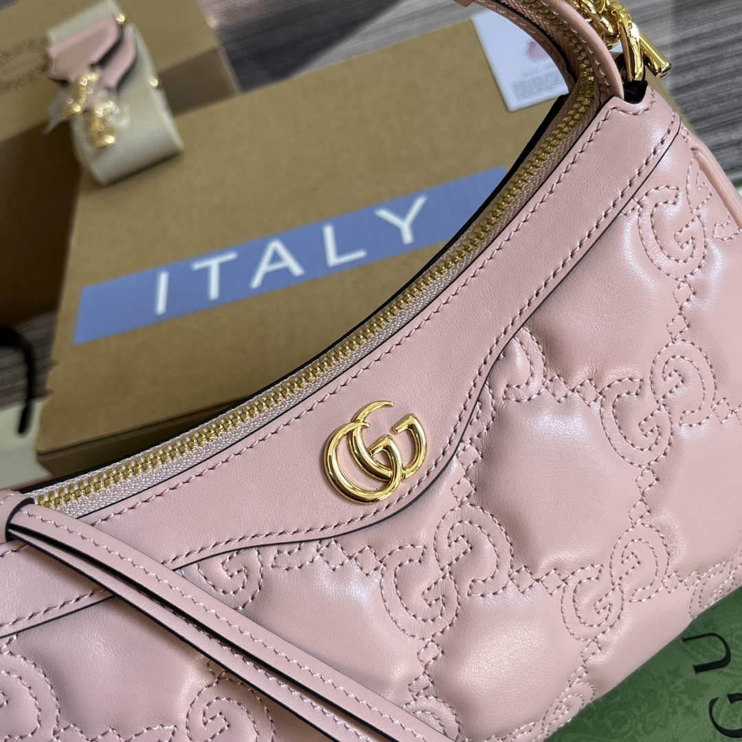 Gucci 735049 GG Matelassé Handbag Pink | gucci 735049 gg matelasse handbag pink 5