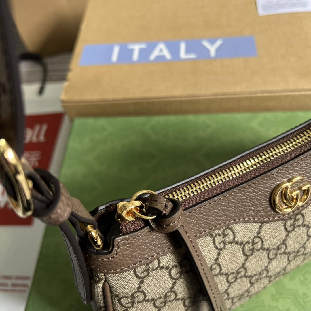 Gucci 735145 GG Supreme Ophidia small handbag Brown | gucci 735145 gg supreme ophidia small handbag brown 5