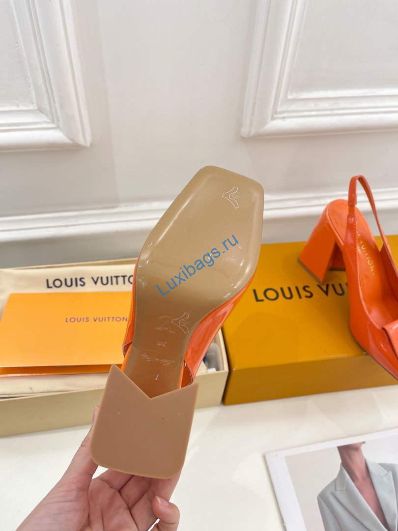 LV 1AB0BU Louis Vuitton Women's Shake Slingback Pump L68241 | lv 1ab0bu louis vuitton womens shake slingback pump l68241 9