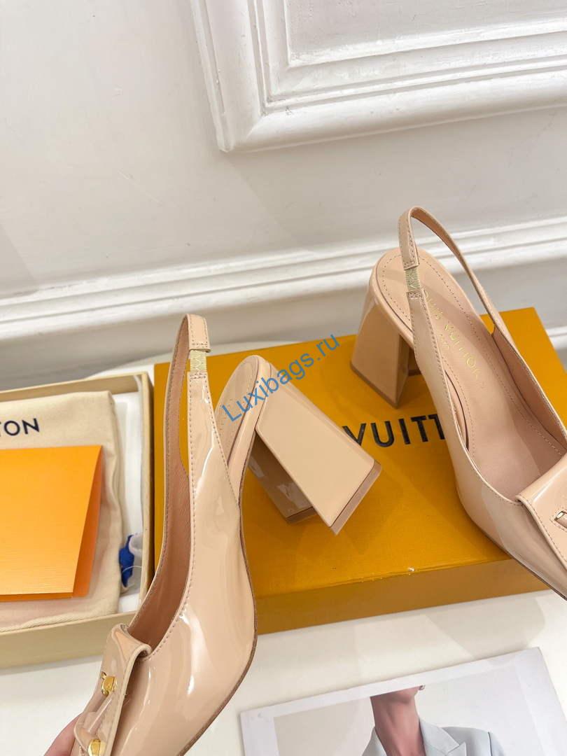 LV 1AB0BU Louis Vuitton Women's Shake Slingback Pump L68245 | lv 1ab0bu louis vuitton womens shake slingback pump l68245 8