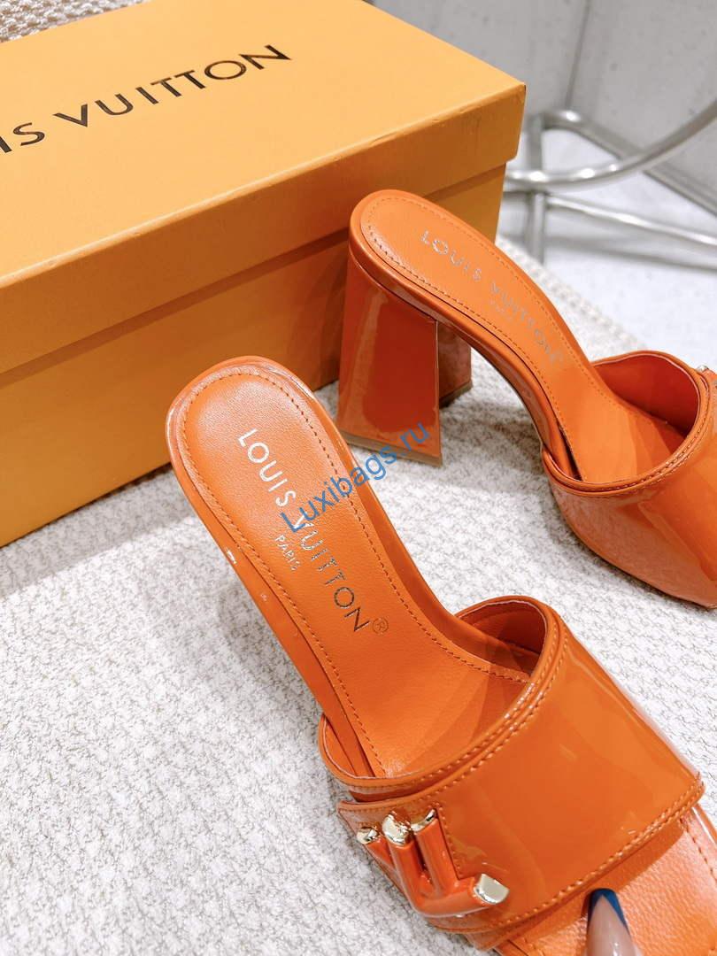 LV 1AB1JL Louis Vuitton Women's Shake Mules heel 9.5cm L68260 | lv 1ab1jl louis vuitton womens shake mules heel 9 5cm l68260 8