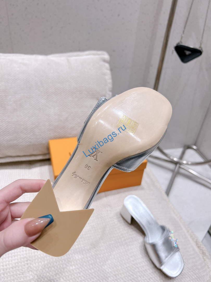 LV 1AB2OR Louis Vuitton Women's Shake Mules heel 5.5cm L68261 | lv 1ab2or louis vuitton womens shake mules heel 5 5cm l68261 9