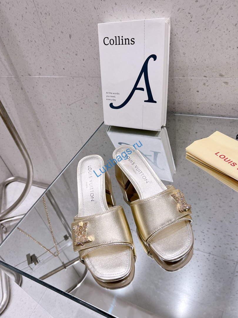 LV 1AB2OR Louis Vuitton Women's Shake Mules heel 5.5cm L68262 | lv 1ab2or louis vuitton womens shake mules heel 5 5cm l68262 1