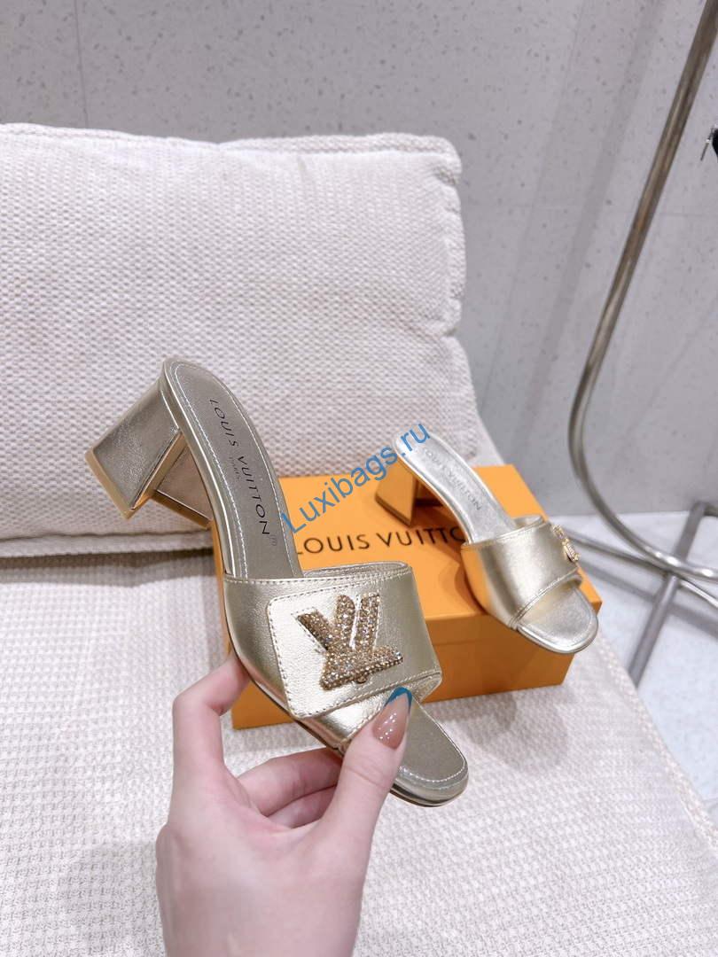 LV 1AB2OR Louis Vuitton Women's Shake Mules heel 5.5cm L68262 | lv 1ab2or louis vuitton womens shake mules heel 5 5cm l68262 7