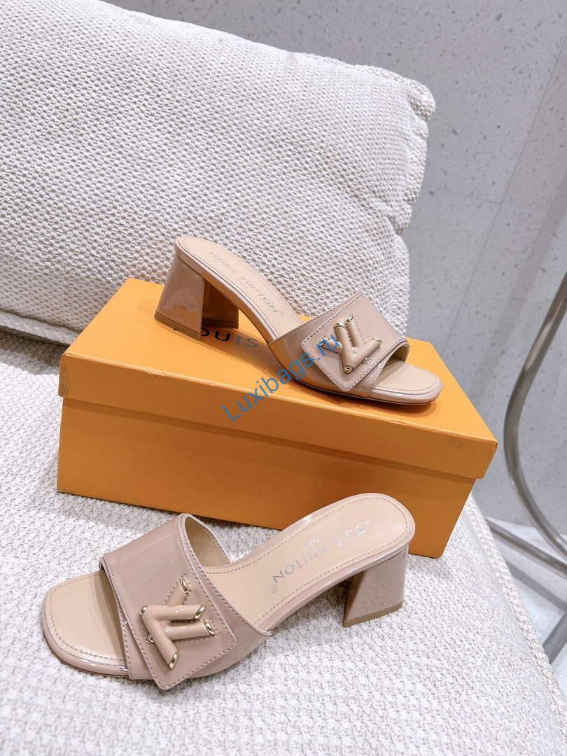 LV 1AB2OR Louis Vuitton Women's Shake Mules heel 5.5cm L68264 | lv 1ab2or louis vuitton womens shake mules heel 5 5cm l68264 5