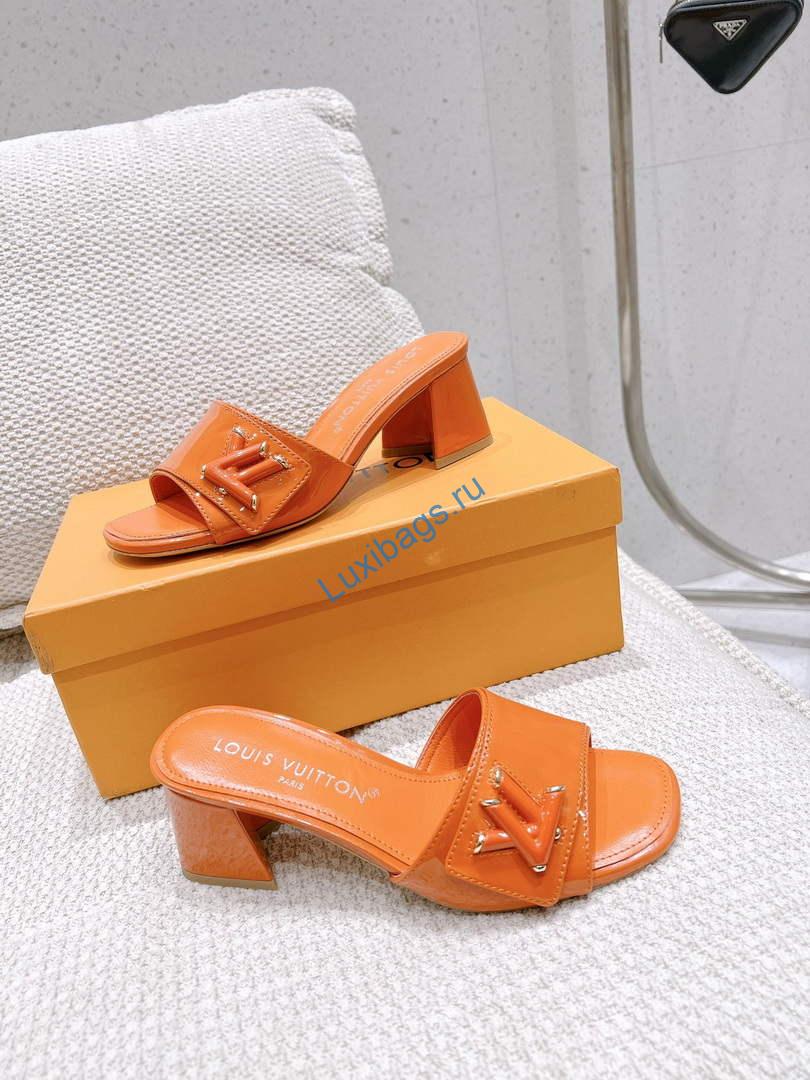 LV 1AB2OR Louis Vuitton Women's Shake Mules heel 5.5cm L68267 | lv 1ab2or louis vuitton womens shake mules heel 5 5cm l68267 4