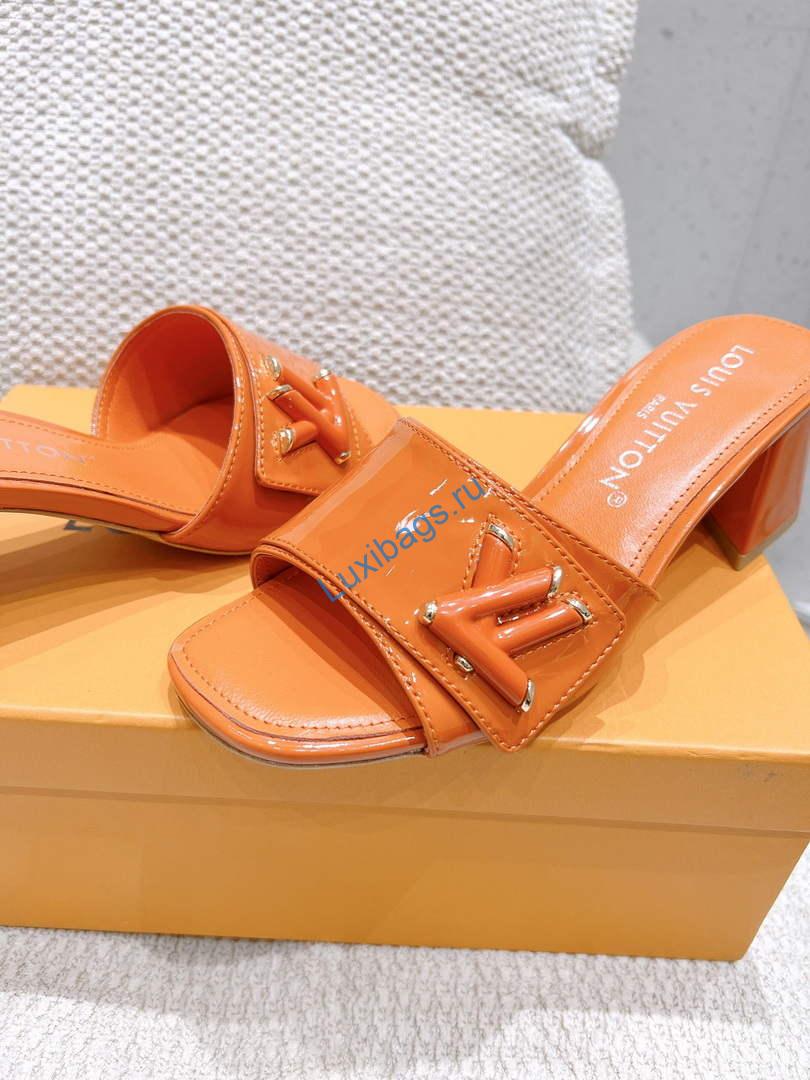 LV 1AB2OR Louis Vuitton Women's Shake Mules heel 5.5cm L68267 | lv 1ab2or louis vuitton womens shake mules heel 5 5cm l68267 7