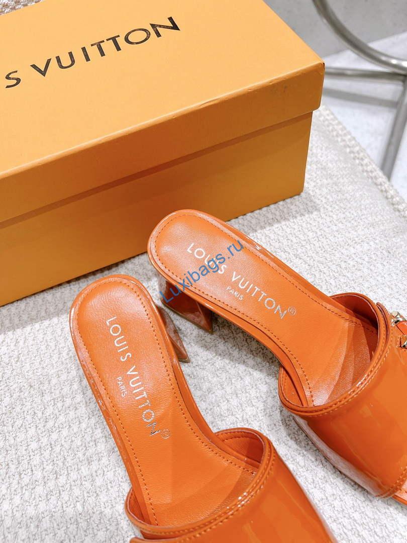 LV 1AB2OR Louis Vuitton Women's Shake Mules heel 5.5cm L68267 | lv 1ab2or louis vuitton womens shake mules heel 5 5cm l68267 8