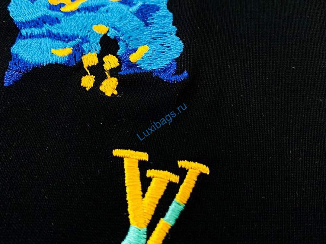 LV 1AB4UM Louis Vuitton Print Cotton Jersey Men Women's T-shirt L56227 | lv 1ab4um louis vuitton print cotton jersey men womens t shirt 25