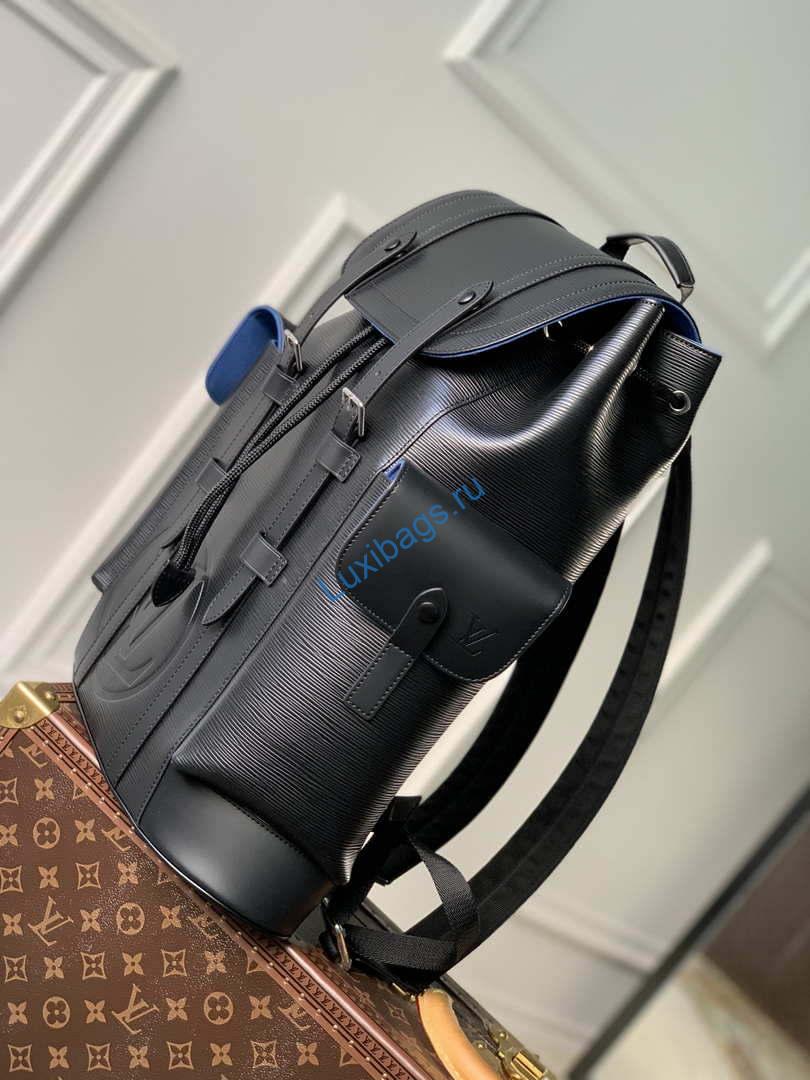 LV M41079 Louis Vuitton Christopher MM Epi Black | lv m41079 louis vuitton christopher mm epi black 003