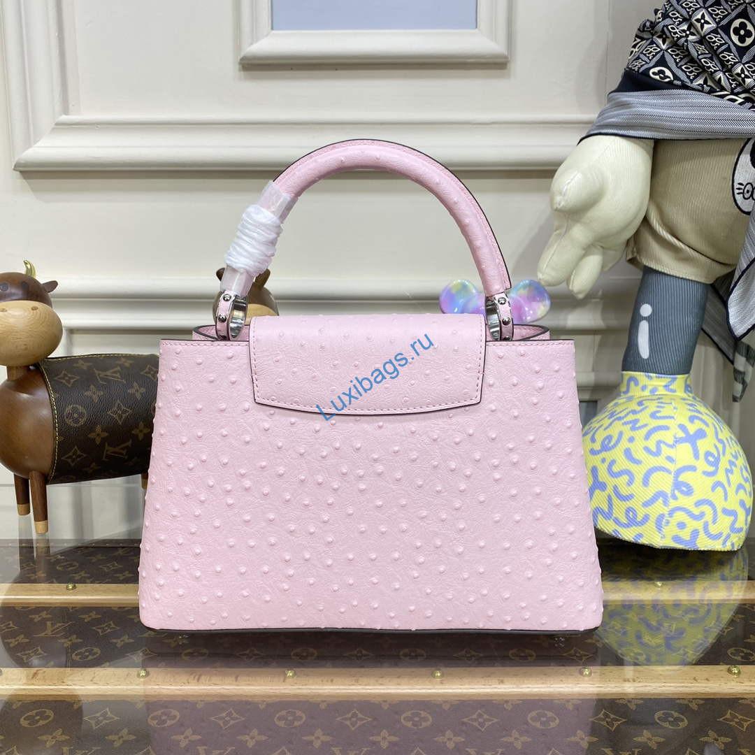 LV N81279 Louis Vuitton Capucines MM Handbag Rose Calypso | lv n81279 louis vuitton capucines mm handbag rose calypso 2