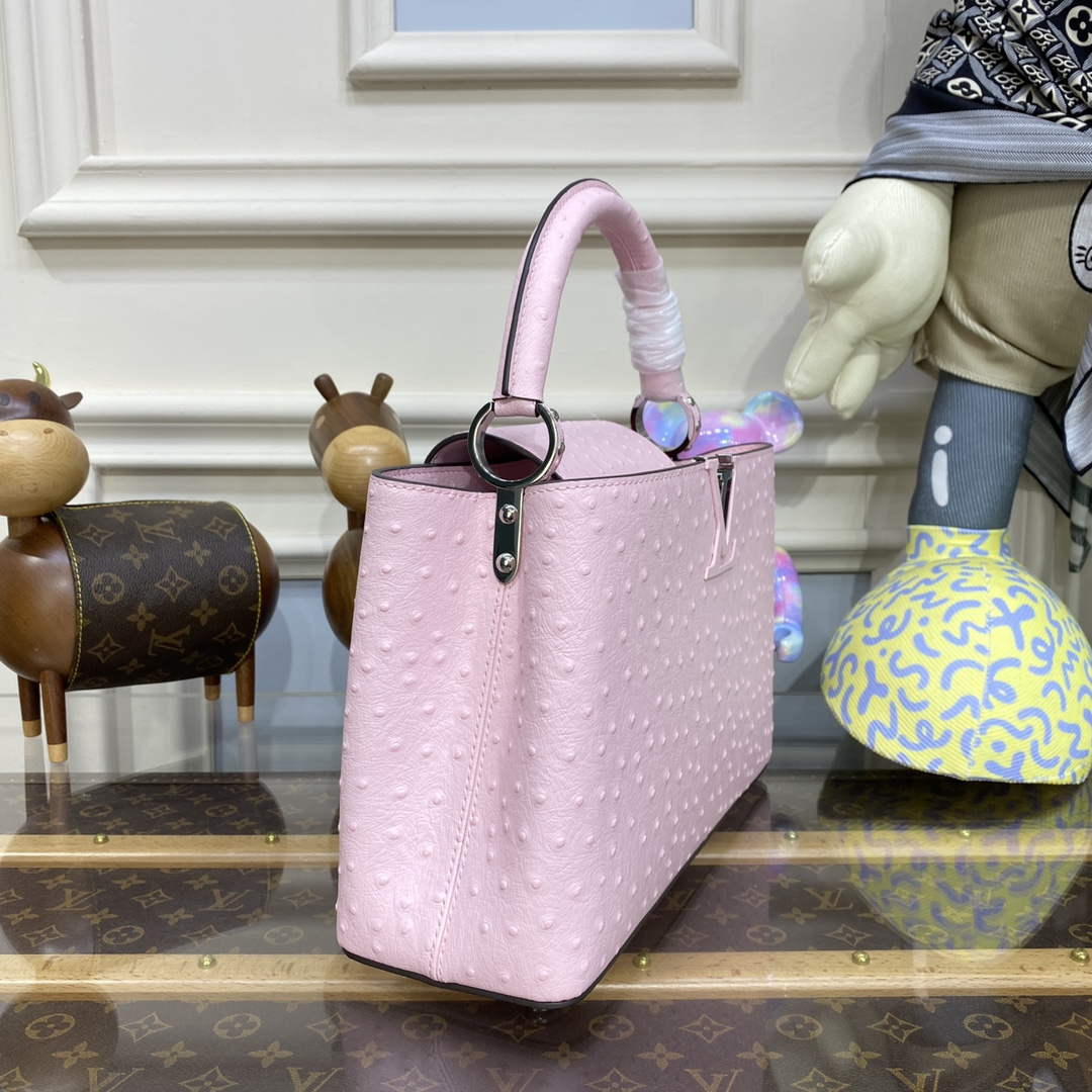 LV N81279 Louis Vuitton Capucines MM Handbag Rose Calypso | lv n81279 louis vuitton capucines mm handbag rose calypso 3