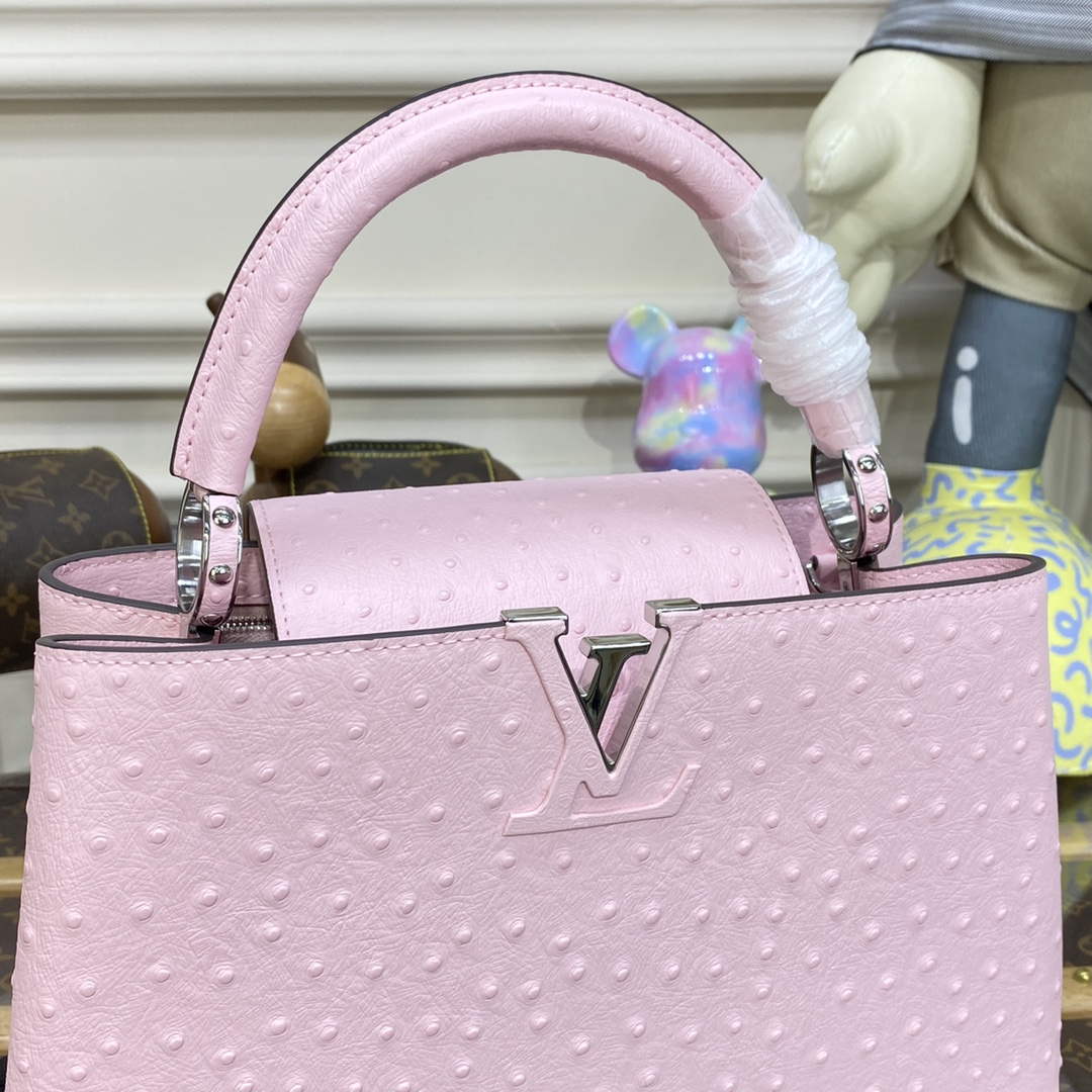 LV N81279 Louis Vuitton Capucines MM Handbag Rose Calypso | lv n81279 louis vuitton capucines mm handbag rose calypso 5