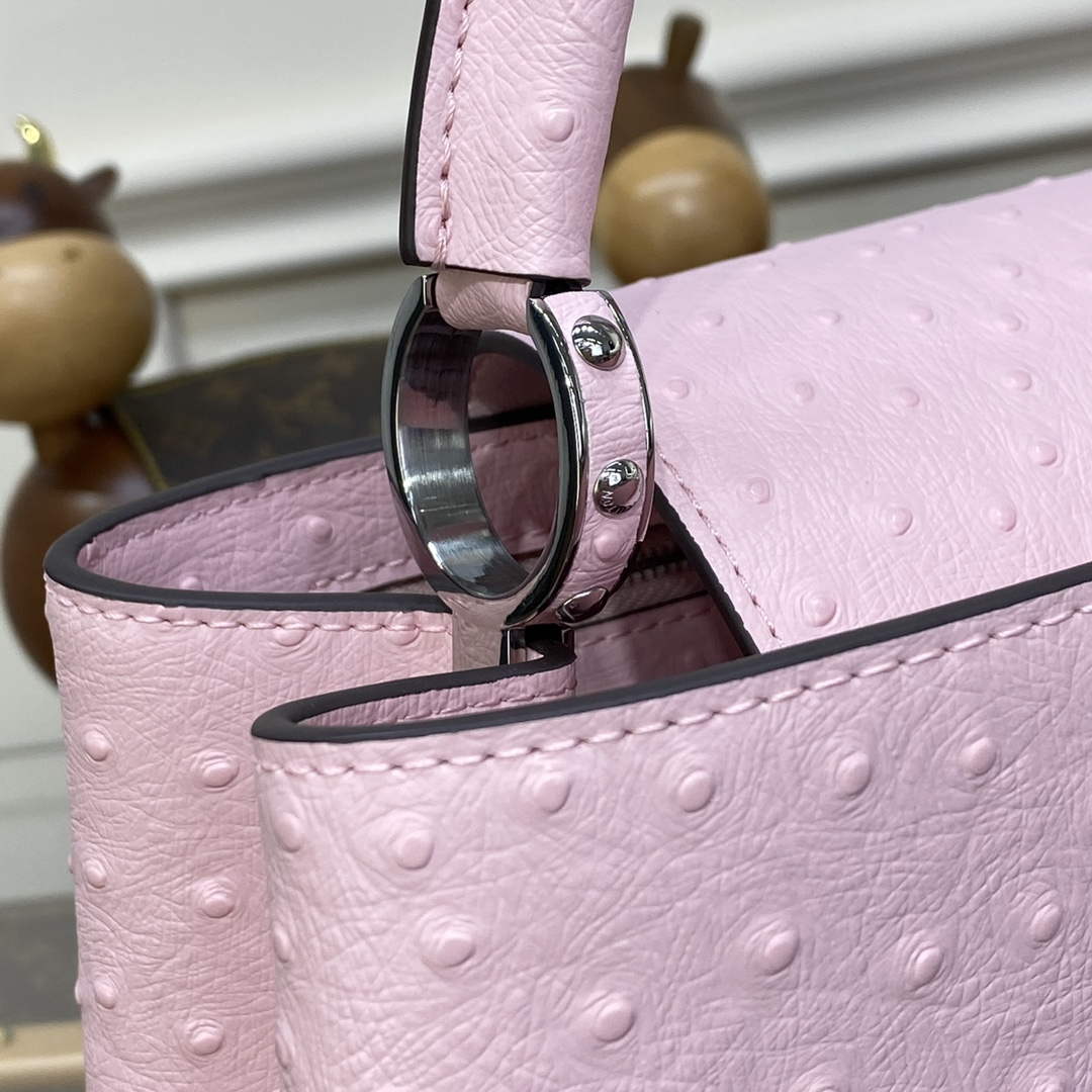 LV N81279 Louis Vuitton Capucines MM Handbag Rose Calypso | lv n81279 louis vuitton capucines mm handbag rose calypso 7