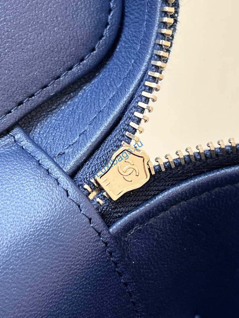 Chanel AP2718 Small Vanity With Chain Denim Blue | chanel ap2718 small vanity with chain denim blue 008