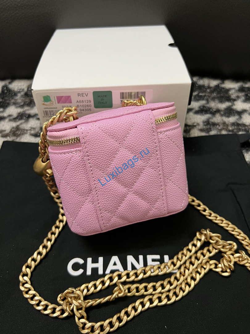 Chanel AP3203 Clutch With Chain Grained Calfskin Pink | chanel ap3203 clutch with chain grained calfskin pink 004