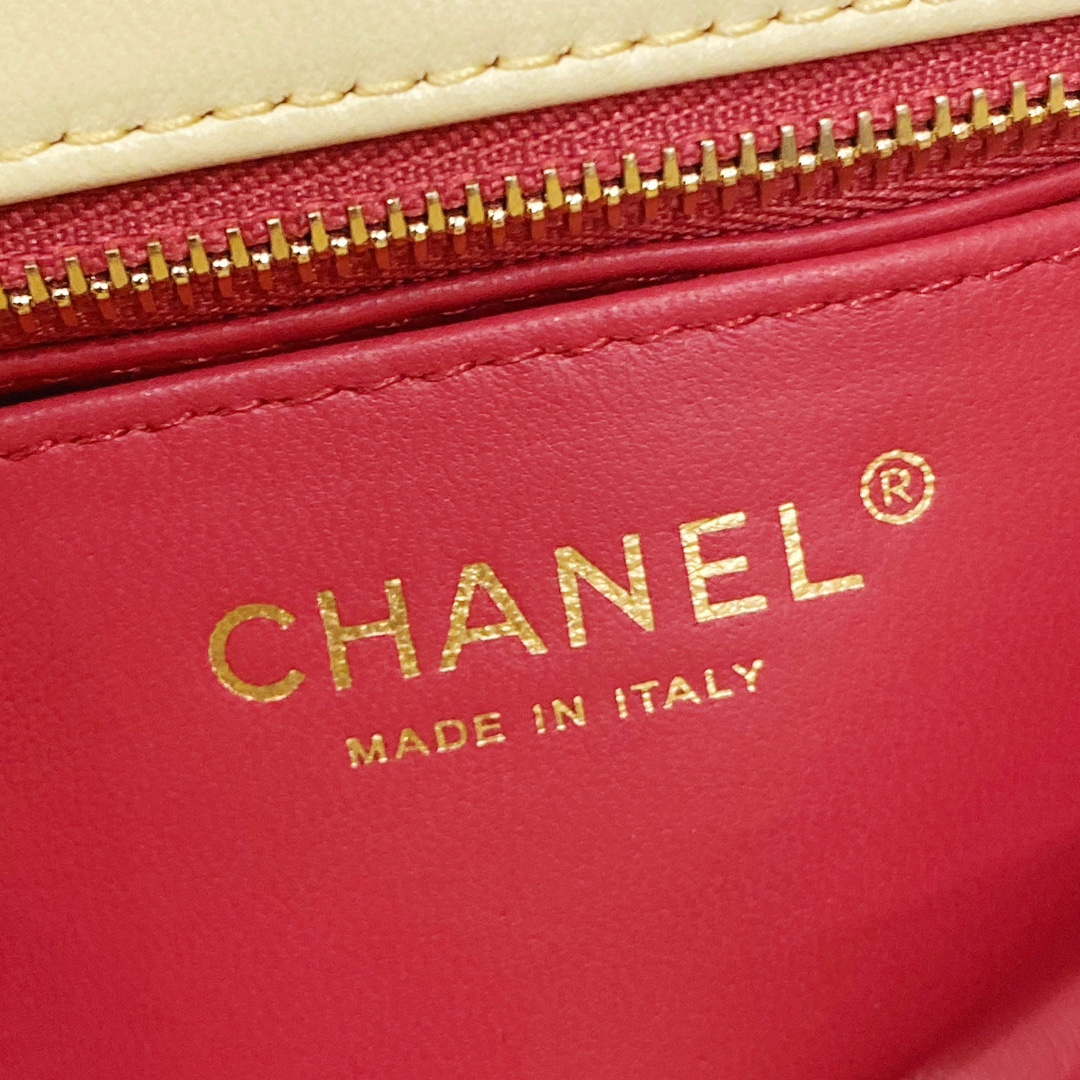 Chanel AS3041 Flap Classic Bag CF Camellia Lambskin Light Yellow Gold | chanel as3041 flap classic bag cf camellia lambskin light yellow gold 009