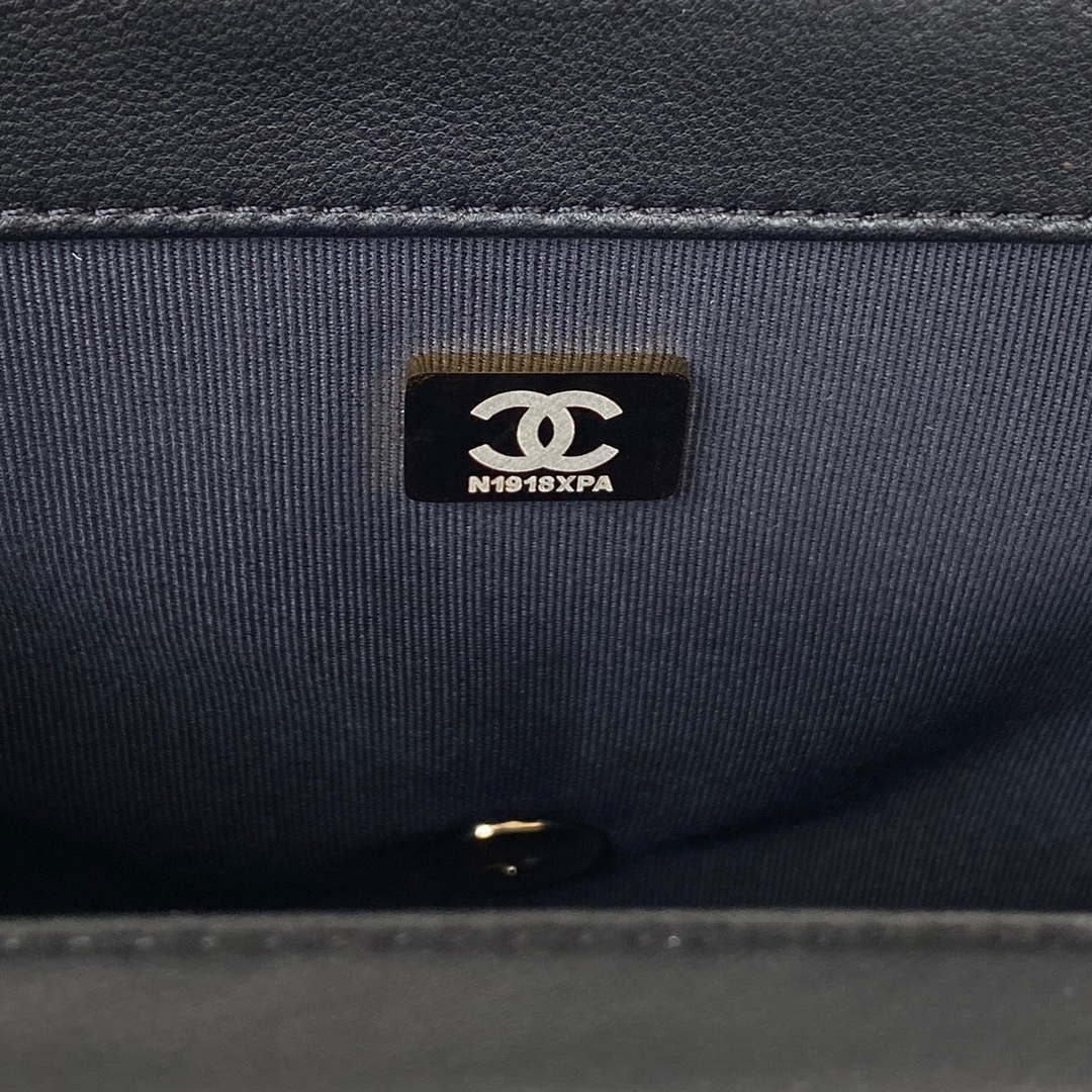 Chanel AS3330 Mini Flap 17cm Bag Black Lambskin | chanel as3330 mini flap 17cm bag black lambskin 009