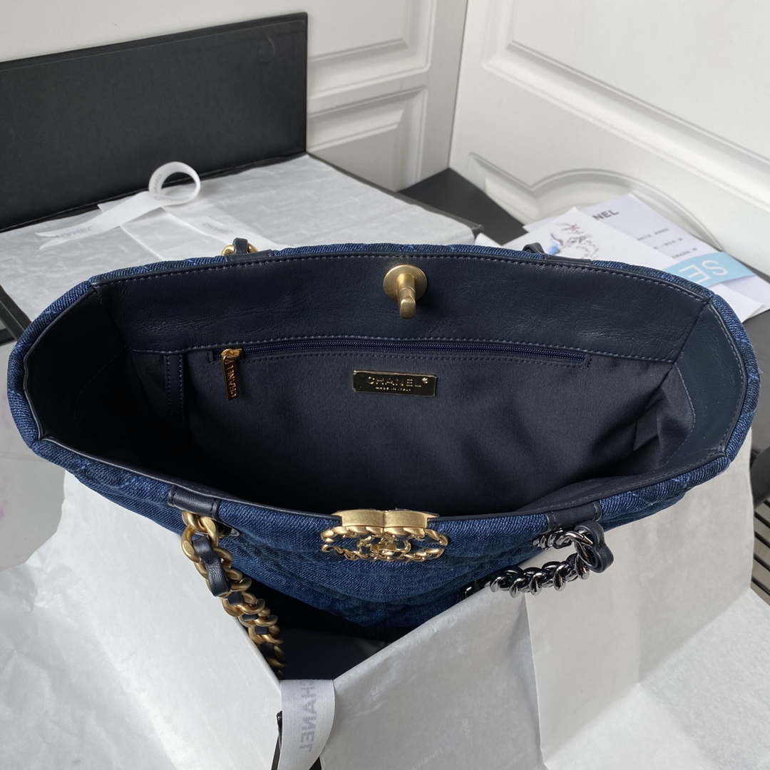 Chanel AS3519 CHANEL 23K Shopping Bag Denim Blue | chanel as3519 chanel 23k shopping bag denim blue 007